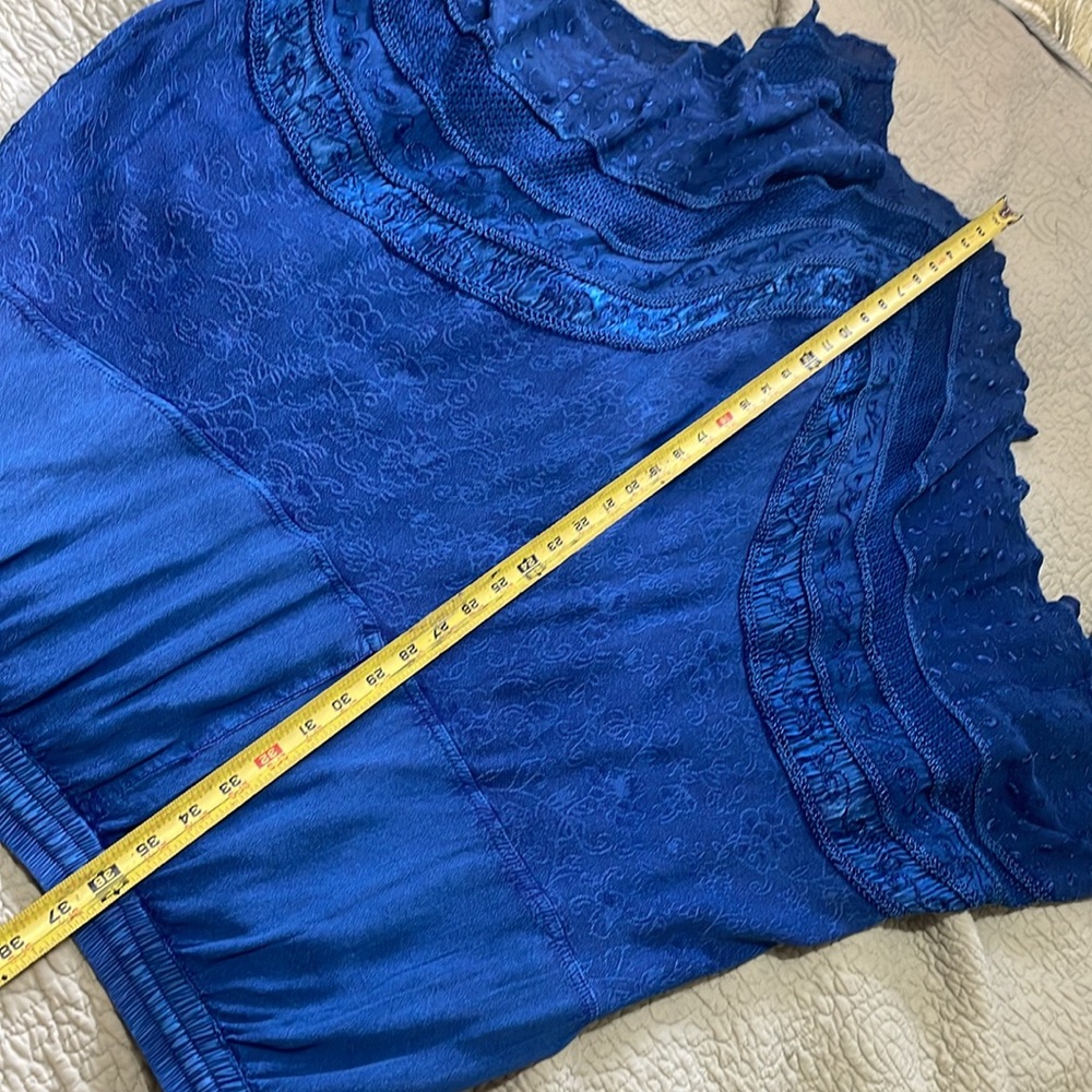 Asymmetric, Patchwork, Satin And Crochet Embroide… - image 6